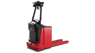 Linde MH automatiseeritud madala profiiliga tõstuk T-MATIC core automatiseerib veoautode laadimise kaubaväljastuses.