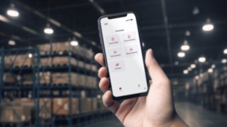 Linde Warehouse Manageri nutitelefoni vaade