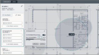 Linde Material Handlingu sõidukipargi haldustarkvara connect:desk alas Tsoonid saavad haldurid planeerida tsoone ja saalide läbipääse. 